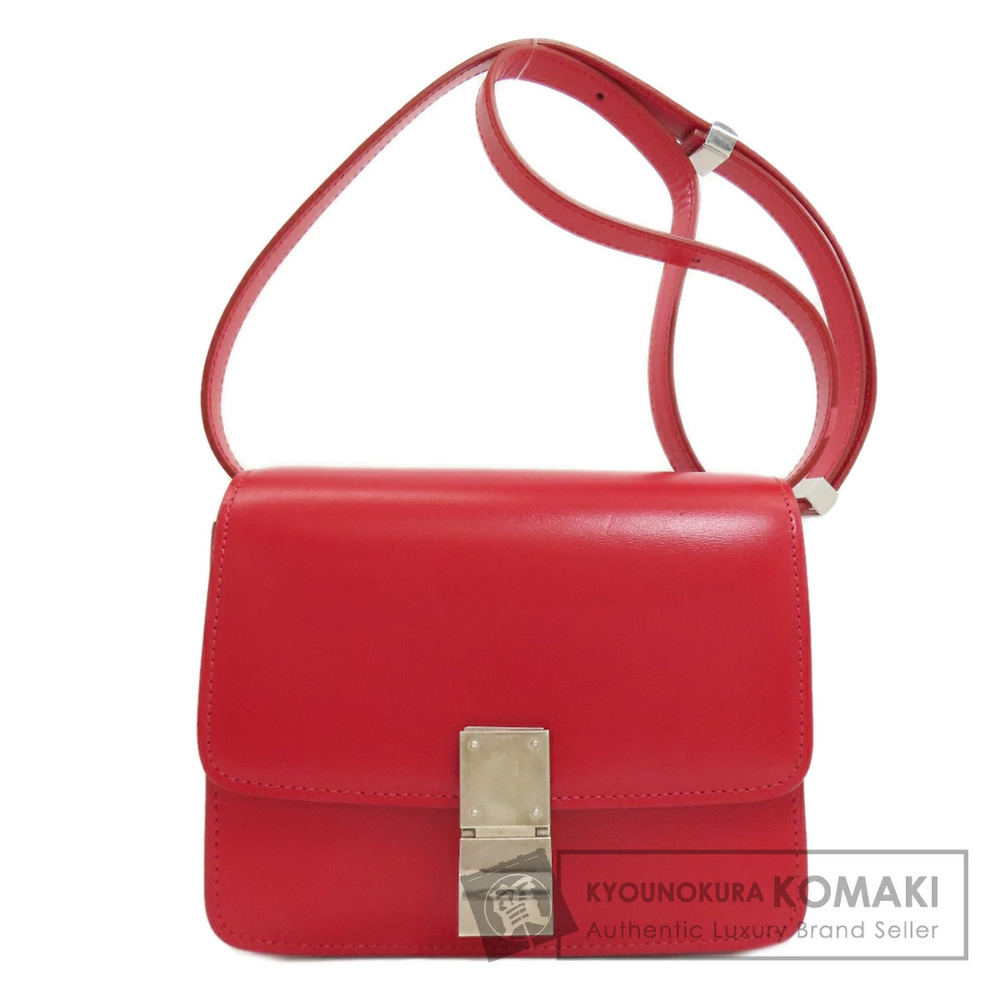 Celine Box Bag calfskin leather RED